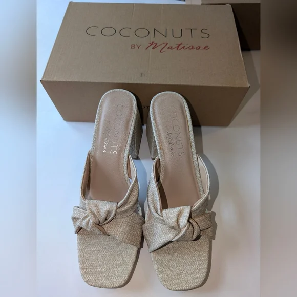 Coconuts By Matisse Esme Knot Slide Sandal - Natural Women's Size 9 New - Picture 2 of 7